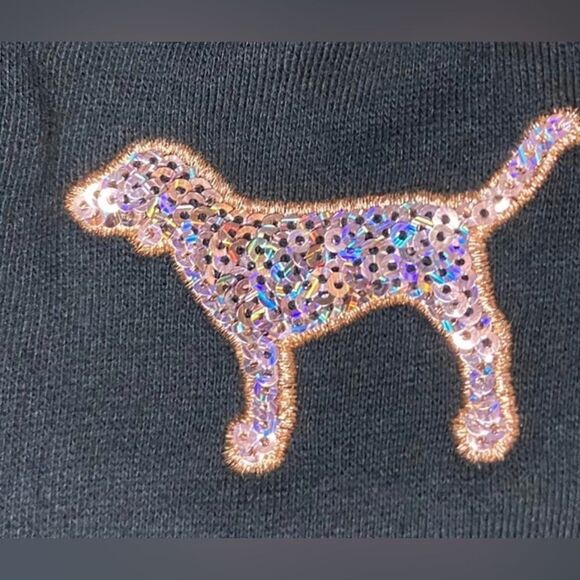 PINK VICTORIA’S SECRET ROSEGOLD BLING DOG MESH TANK / JOGGERS OUTFIT SET XS - Picture 14 of 14